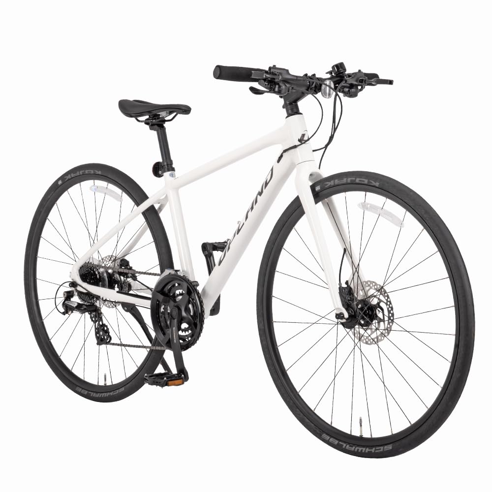 ホワイトアルミロードバイク 700C Amazon | Upland アップランド 700C フラットバー・ロードバイク 24段